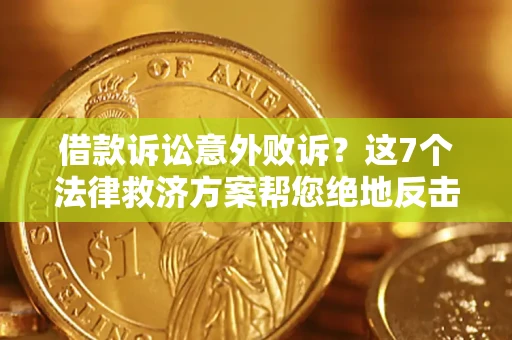 北京借款诉讼意外败诉？这7个法律救济方案帮您绝地反击！